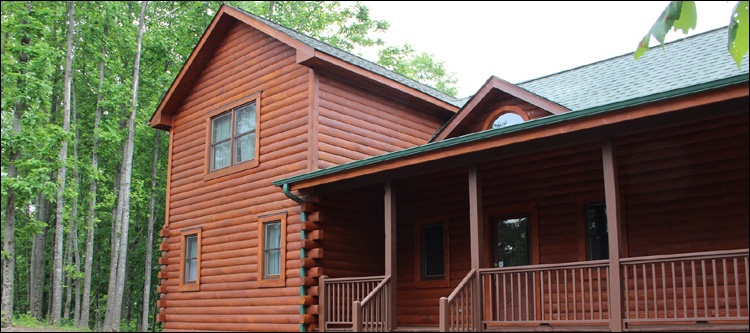 Log Home Staining in Charlottesville, Virginia