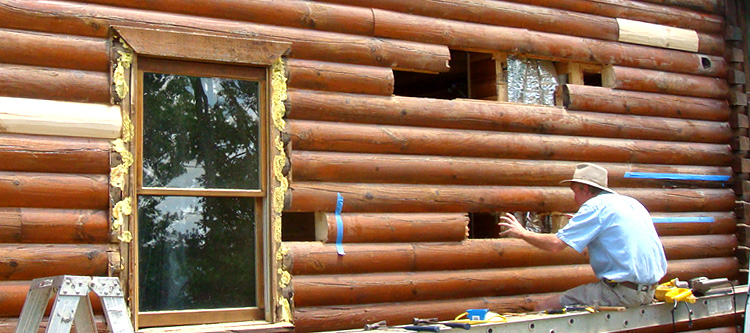 Log Home Repair Albemarle County, Virginia
