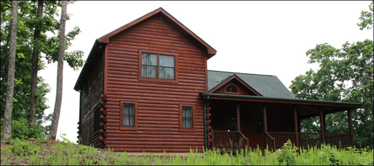 Professional Log Home Borate Application  Albemarle County, Virginia