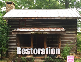 Historic Log Cabin Restoration  Albemarle County, Virginia